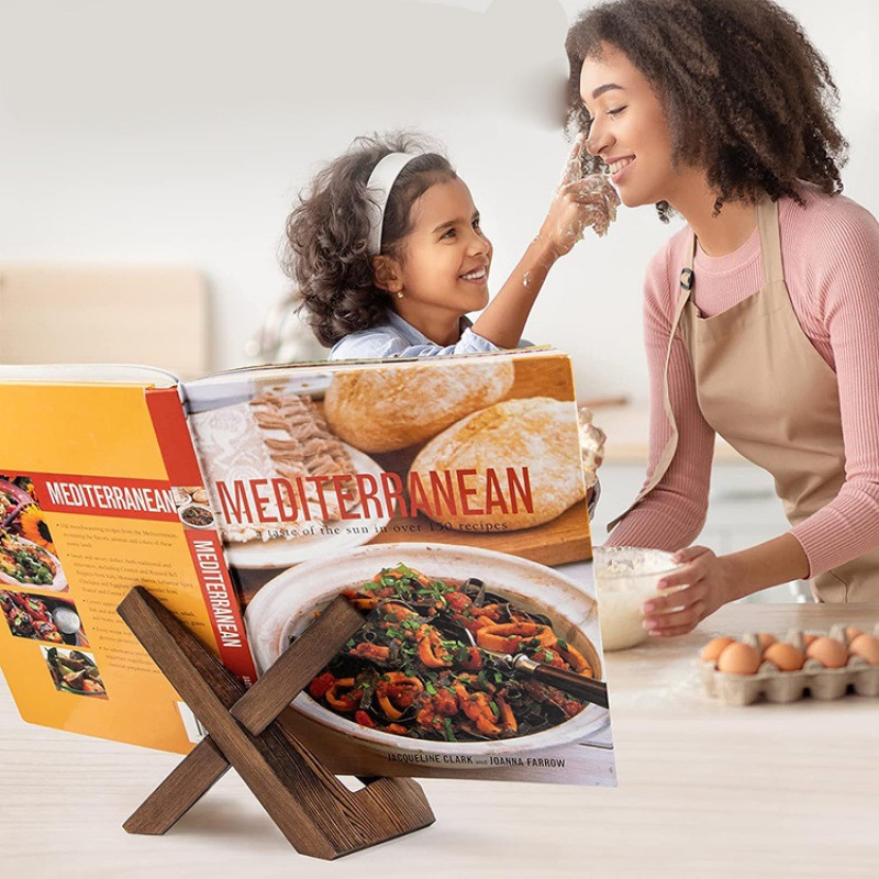 Wooden Cookbook Stand Handmade - Home Cooking Menu recension och pris