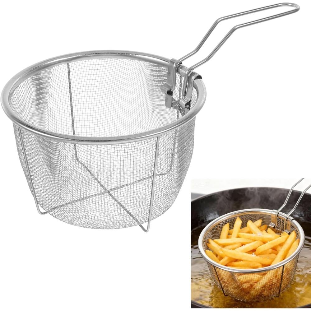 Round Fry Basket with Folding  - Home Cooking Restaurant recension och pris
