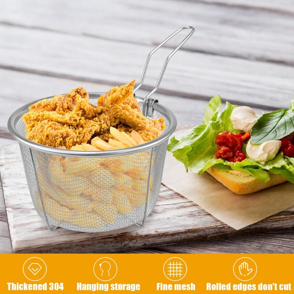 Round Fry Basket with Folding  - Home Cooking Restaurant recension och pris