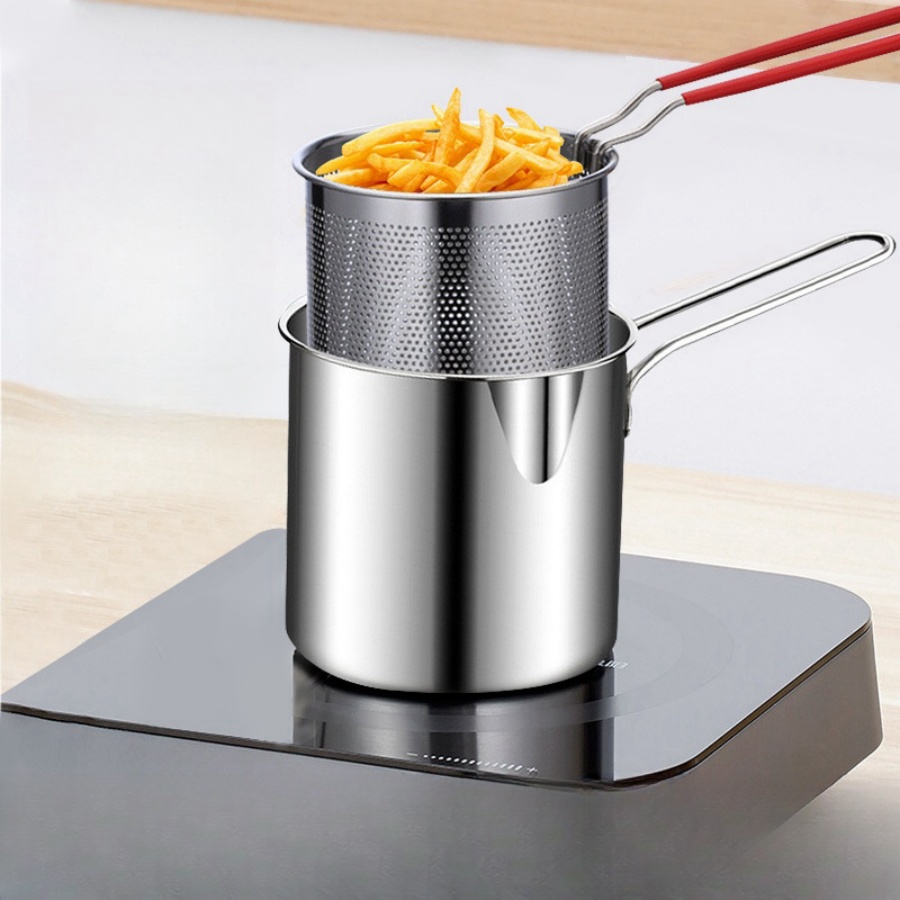 Compact Stainless Steel Deep F - Home Cooking Utensils recension och pris