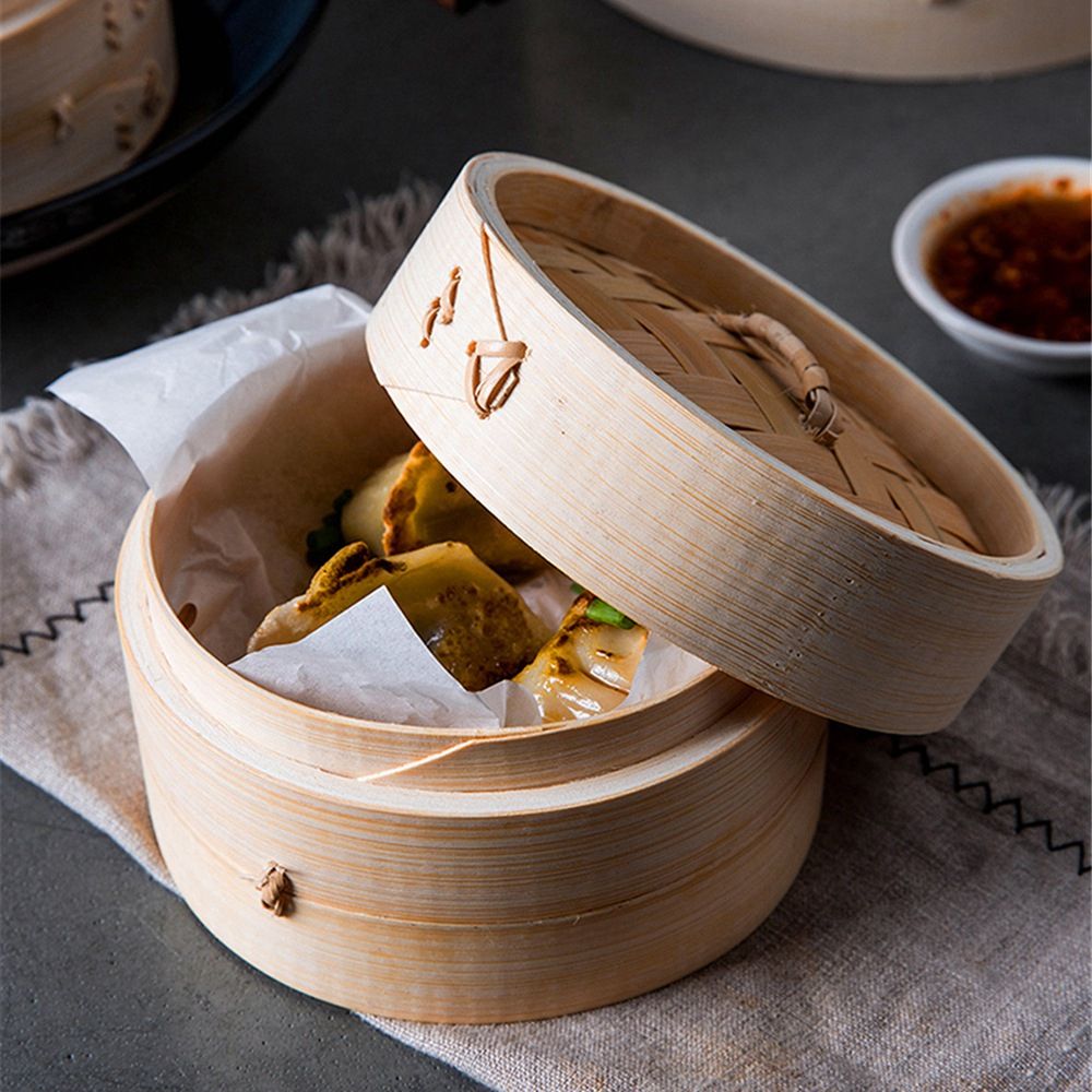 Chinese Dumplings Kitchen with - Steamer Bamboo Set recension och pris
