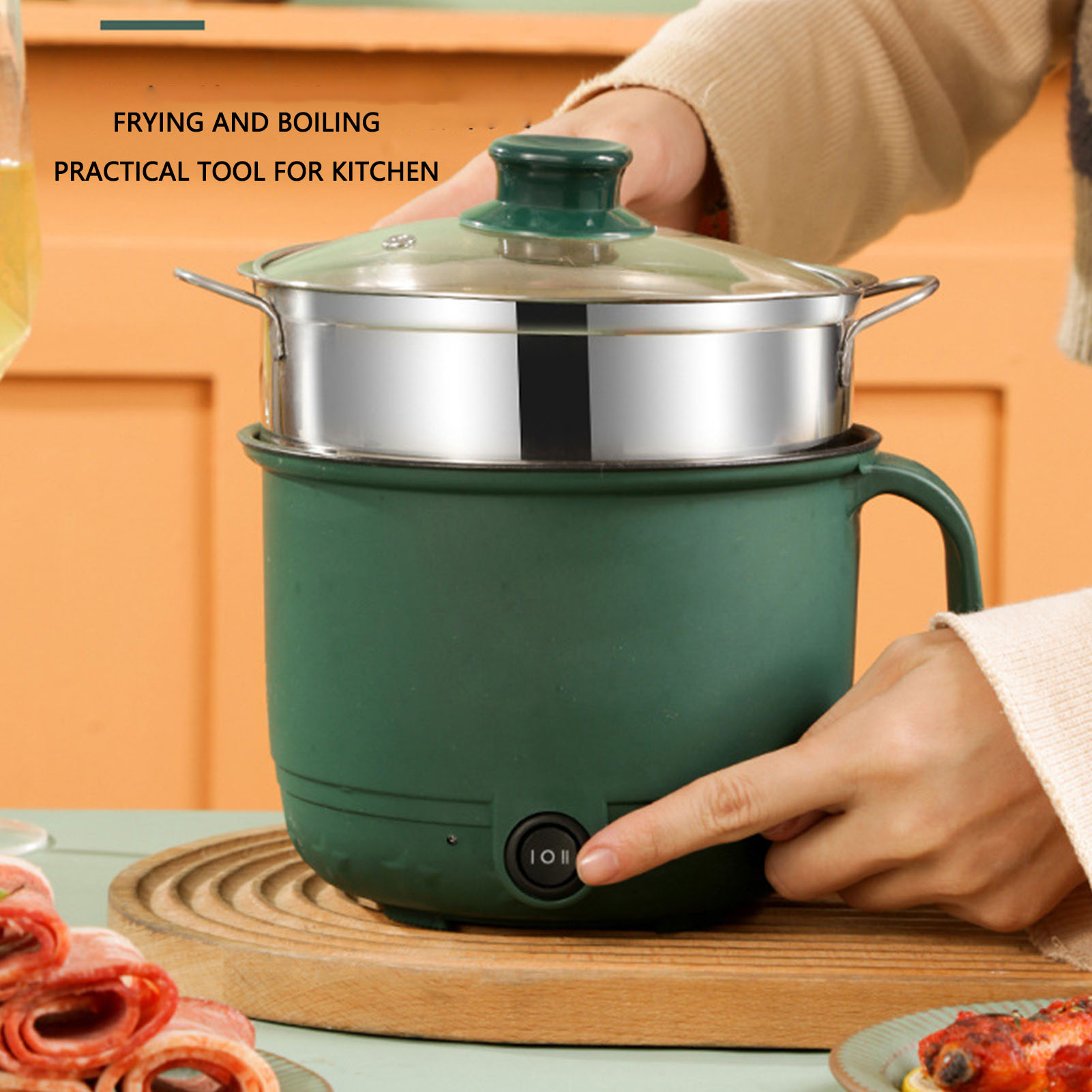 Electric Cooking Pot 1.5L 600W - Home Cooking Electric recension och pris